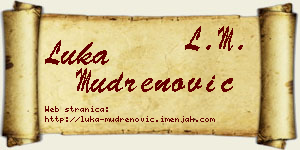 Luka Mudrenović vizit kartica